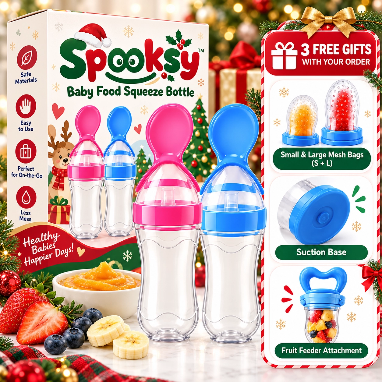 Spooksy™ EasyFeed Squeeze Spoon Bottle
